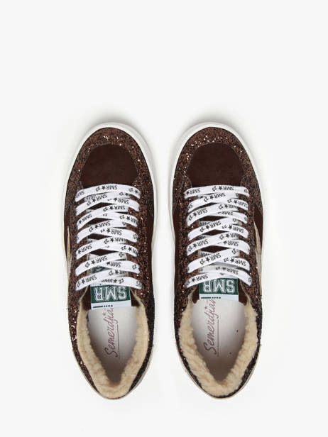 Sneakers In Leather Semerdjian Brown women NOUBAR other view 3