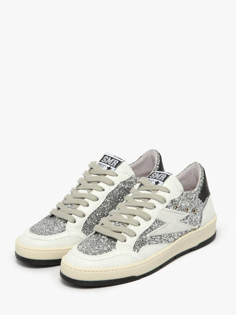 Sneakers In Leather Semerdjian Silver women DANY other view 1