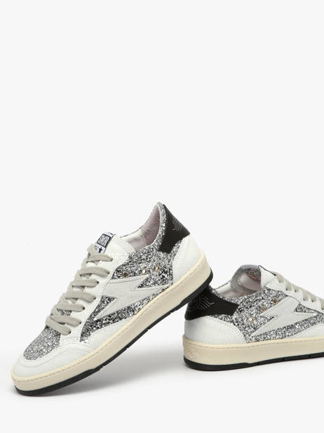 Sneakers In Leather Semerdjian Silver women DANY other view 2
