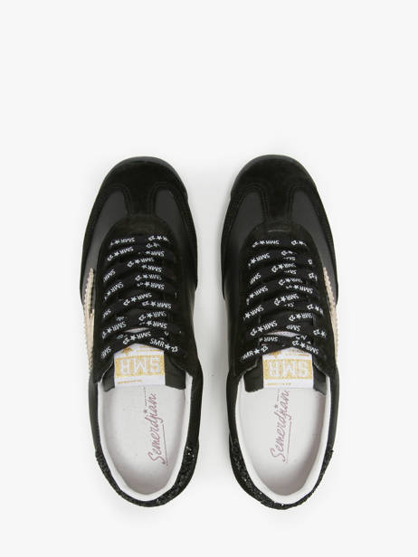 Sneakers In Leather Semerdjian Black women JOYCE other view 3