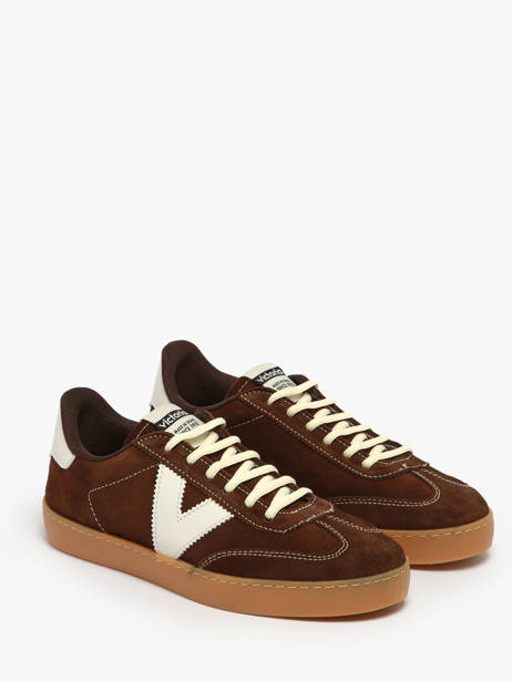 Sneakers In Leather Victoria Brown women 1126218 other view 1