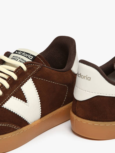 Sneakers In Leather Victoria Brown women 1126218 other view 2