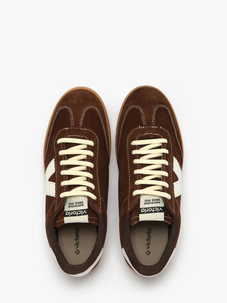 Sneakers In Leather Victoria Brown women 1126218 other view 3