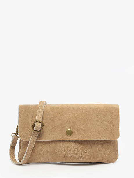 Shoulder Bag Velvet Leather Milano Beige velvet VE23067