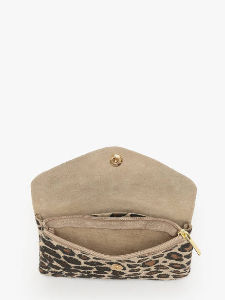 Leather Leopard Wallet Milano Beige velvet leopardo VL23113 other view 1