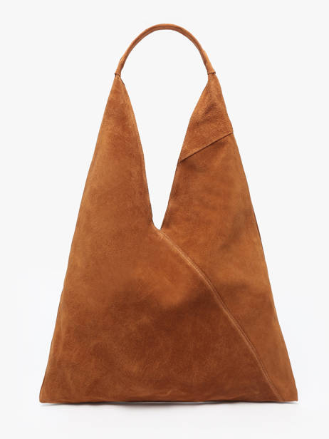 Shoulder Bag Velvet Leather Milano Brown velvet VE25069 other view 3