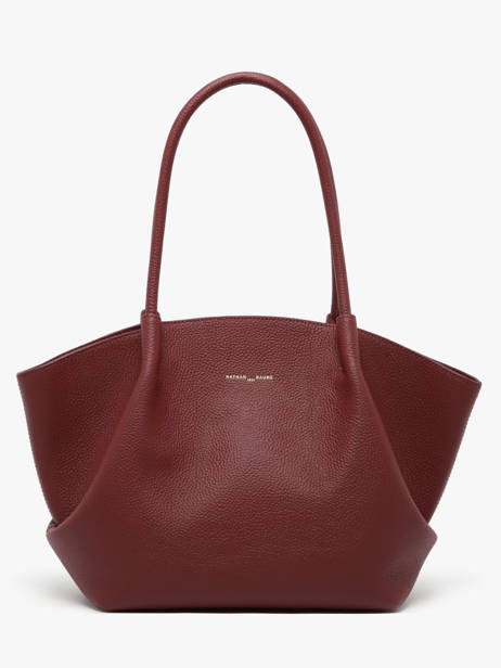 Leather Galatée Shoulder Bag Nathan baume Red nymphea 3 other view 4