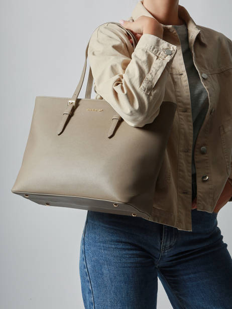 A4 Size Shoulder Bag Saffiano David jones Brown saffiano 3 other view 1
