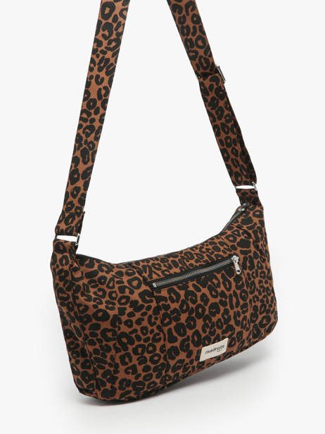 Recycled Cotton Mini Charlot Crossbody Bag Rivedroite Brown wild tribe MCHARWIL other view 1