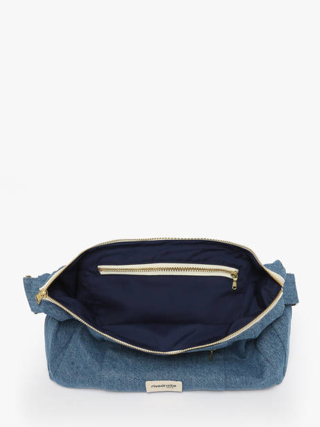 Recycled Cotton Mini Charlot Crossbody Bag Rivedroite Blue timeless MCHARTIM other view 2