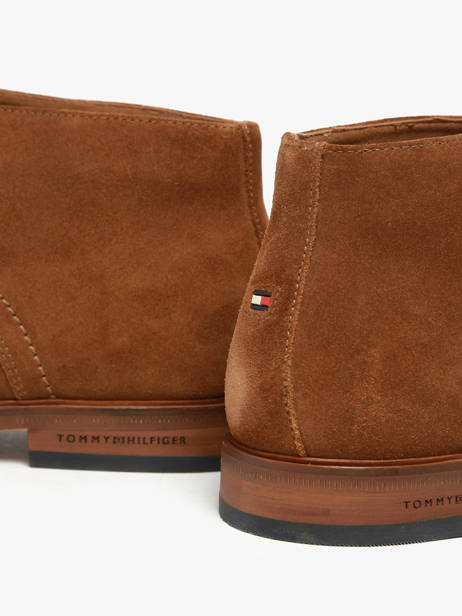 Chaussures De Ville Montante En Cuir Tommy hilfiger Marron men 5726GVQ vue secondaire 3
