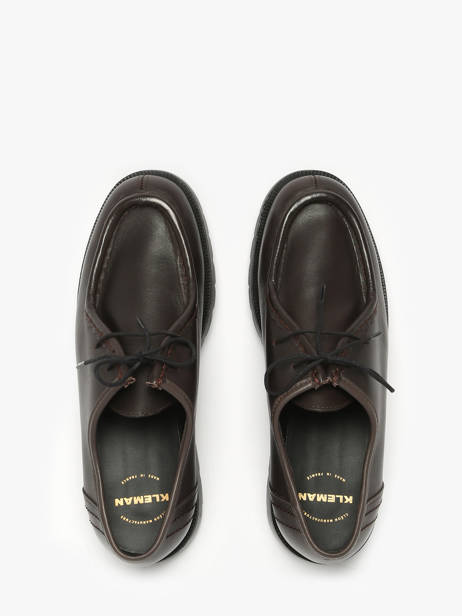Derby Shoes In Leather Kleman Brown men PADROR other view 4