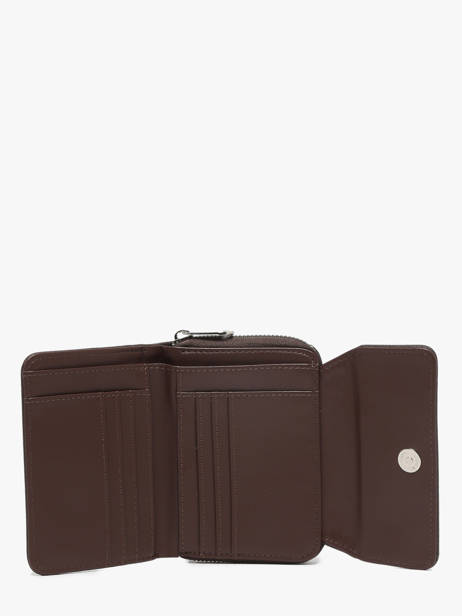 Compact Zip Wallet Classic Miniprix Brown grained H6012 other view 2