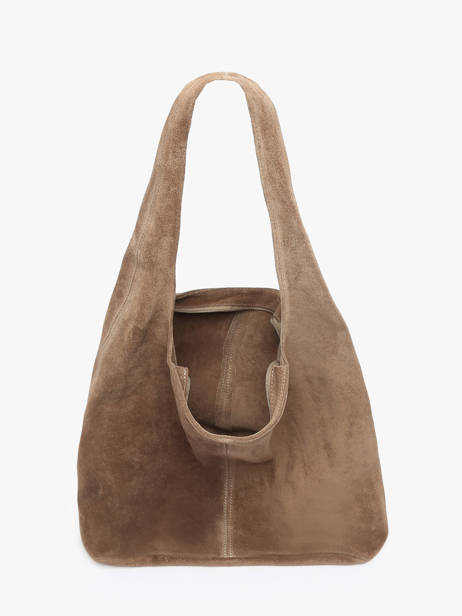 Shoulder Bag Velvet Leather Milano Brown velvet VE25065 other view 3