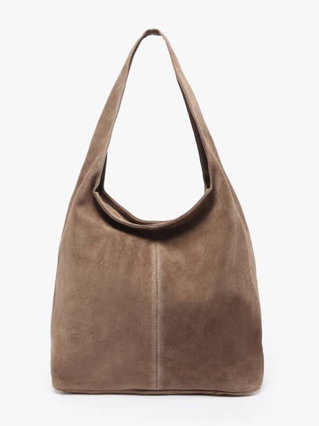 Shoulder Bag Velvet Leather Milano Brown velvet VE25065 other view 4