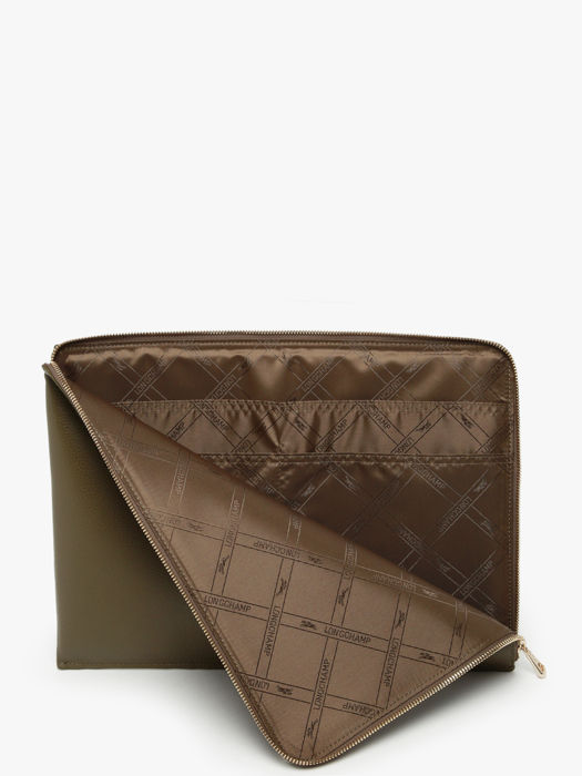 Longchamp Le foulonné Passport cover Green