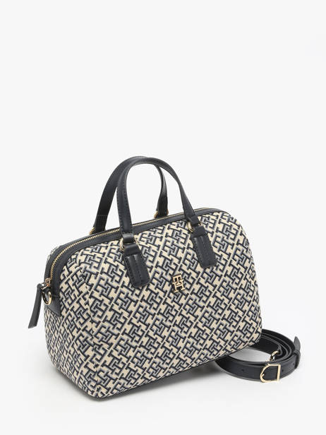 Sac Porté Main Th Jacquard Polyester Recyclé Tommy hilfiger Bleu th jacquard AW17633 vue secondaire 1