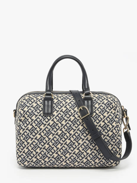 Sac Porté Main Th Jacquard Polyester Recyclé Tommy hilfiger Bleu th jacquard AW17633 vue secondaire 3