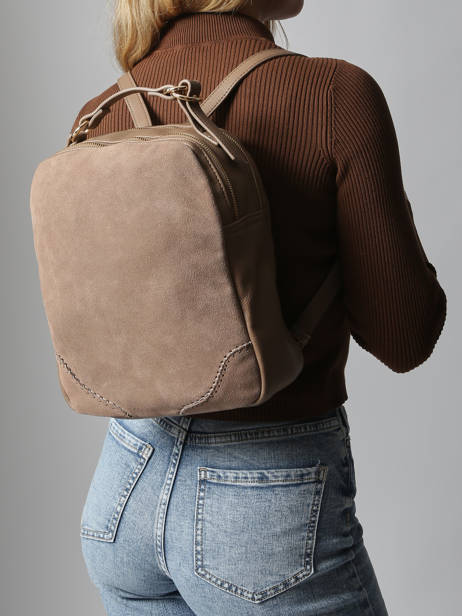 Backpack Torrow Beige brodery TBRO02 other view 1