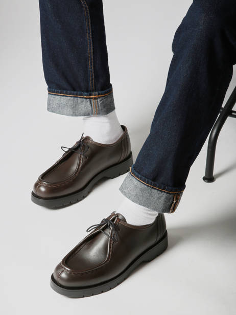 Derby Shoes In Leather Kleman Brown men PADROR other view 1