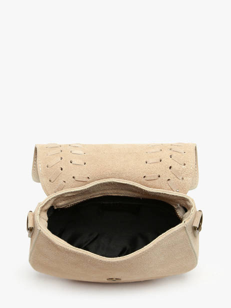 Shoulder Bag Velvet Leather Milano Beige velvet VE25062 other view 2