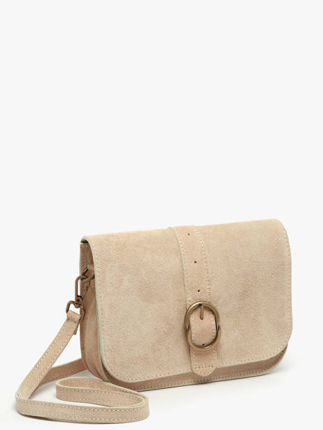 Shoulder Bag Velvet Leather Milano Beige velvet VE25063 other view 1
