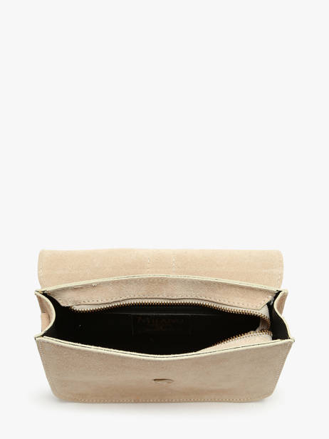 Shoulder Bag Velvet Leather Milano Beige velvet VE25063 other view 2