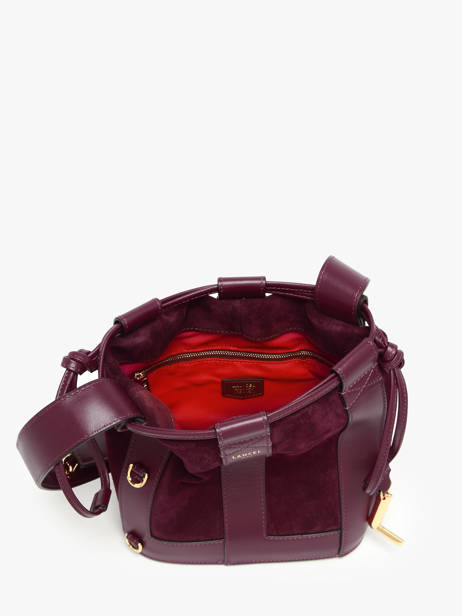 Small Leather Elles Bucket Bag Lancel Violet elles A13359 other view 2
