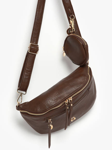 Sac Banane Lulu castagnette Marron zip YSALINE vue secondaire 2