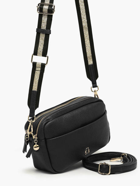 Sac Bandoulière Soft Lulu castagnette Noir soft YAHIA vue secondaire 1
