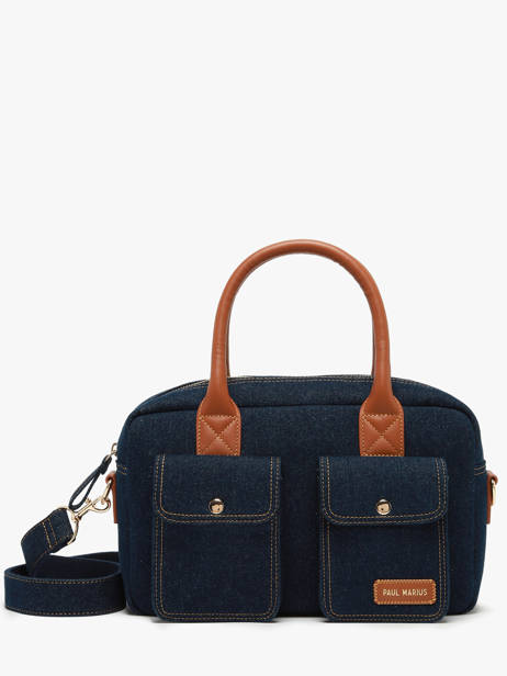 Small Le Dandy Denim Brut Crossbody Bag Paul marius Blue denim brut DANDSDEB