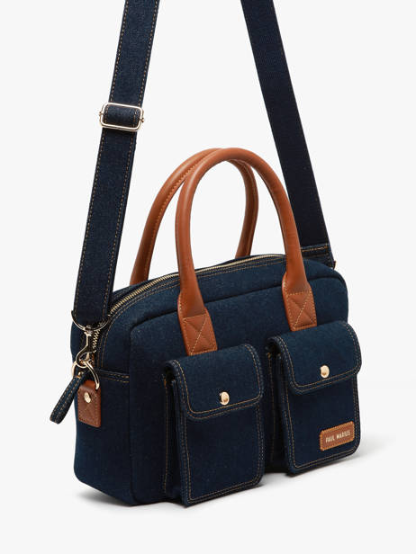 Small Le Dandy Denim Brut Crossbody Bag Paul marius Blue denim brut DANDSDEB other view 1