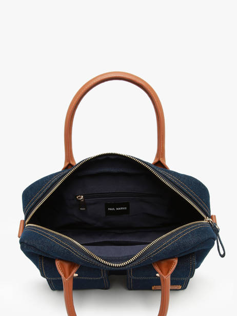 Small Le Dandy Denim Brut Crossbody Bag Paul marius Blue denim brut DANDSDEB other view 2