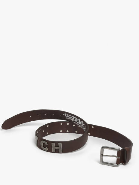 Leather Glory Men's Belt Von dutch Brown belt GLORY other view 2