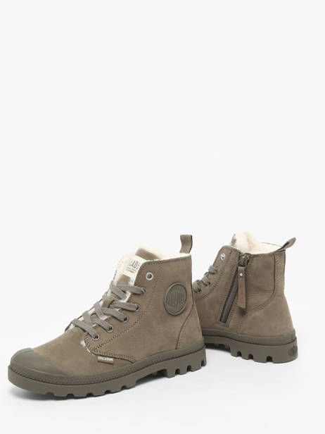Boots In Leather Palladium Green women 95982281 other view 2