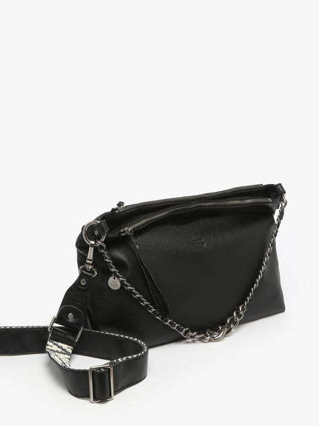 Crossbody Bag Vintage Leather Mila louise Black vintage 3822C other view 1