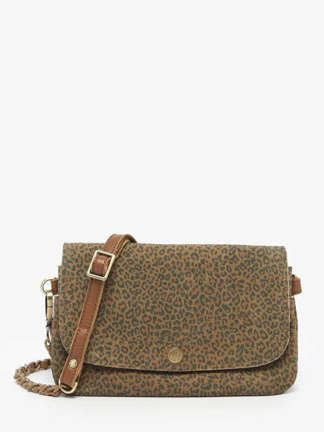 Shoulder Bag Vintage Leather Mila louise Brown vintage 3783PAC