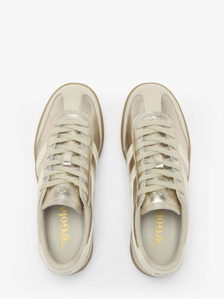Sneakers In Leather Gola Gold women CLB783 other view 3