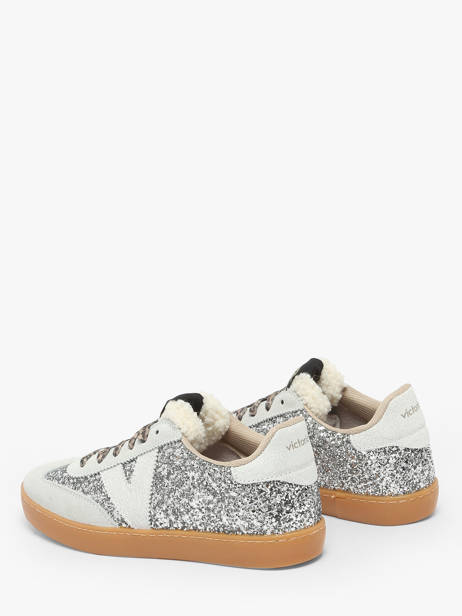 Sneakers Berlin En Cuir Victoria Argent women 1126223 vue secondaire 3