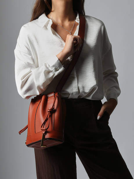 Shoulder Bag Elles Leather Lancel Red elles A13979 other view 1