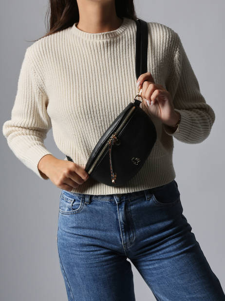 Sac Banane Lulu castagnette Noir zip ZINH vue secondaire 1