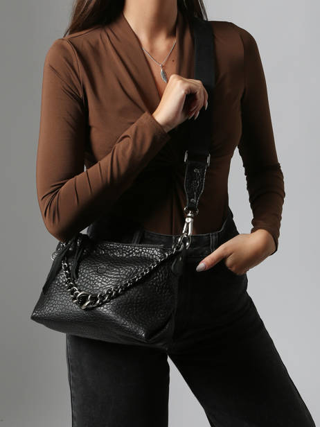 Shoulder Bag Vintage Leather Mila louise Black vintage 3864E other view 1