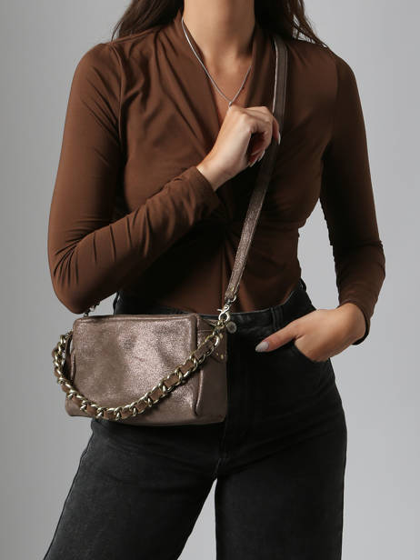 Sac Bandoulière Mama Cuir Mila louise Marron vintage 23673X vue secondaire 1