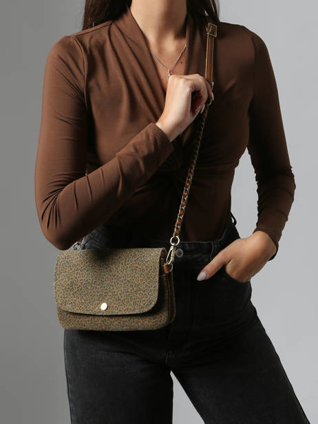 Shoulder Bag Vintage Leather Mila louise Brown vintage 3783PAC other view 1