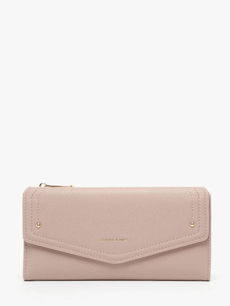 Portefeuille David jones Rose saffiano P164