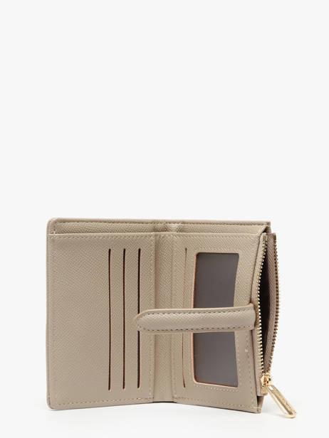Porte-monnaie Porte-cartes David jones Beige saffiano P163 vue secondaire 1