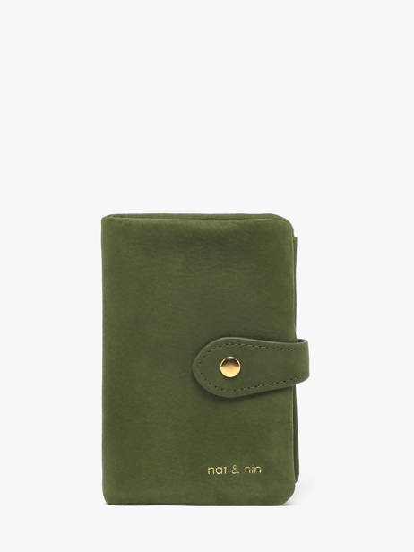 Wallet Leather Nat et nin Green vintage JOYCE