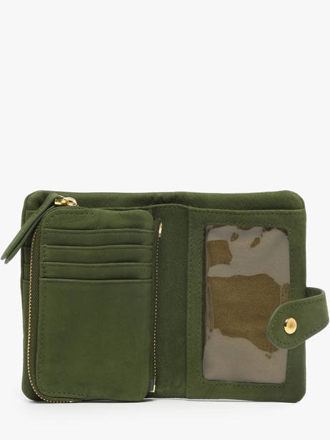 Wallet Leather Nat et nin Green vintage JOYCE other view 2