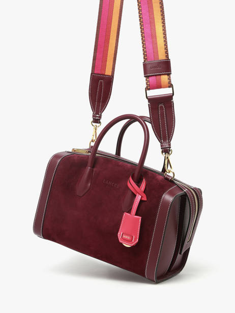 Medium Suede Leather Bcbg Bowling Bag Lancel Violet bcbg A13693 other view 2