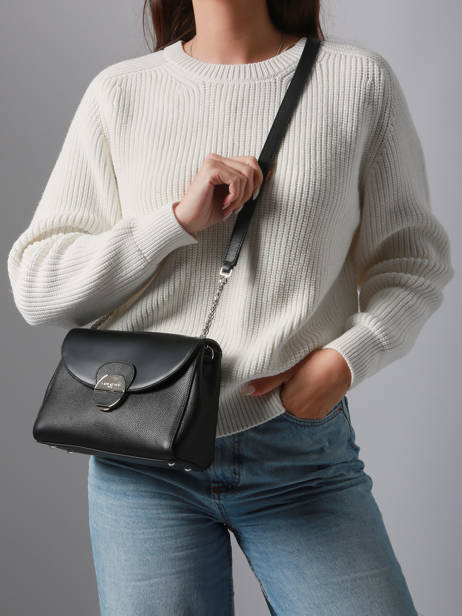 Leather Crossbody Bag Foulonné Pia Lancaster Black pia 60 other view 1
